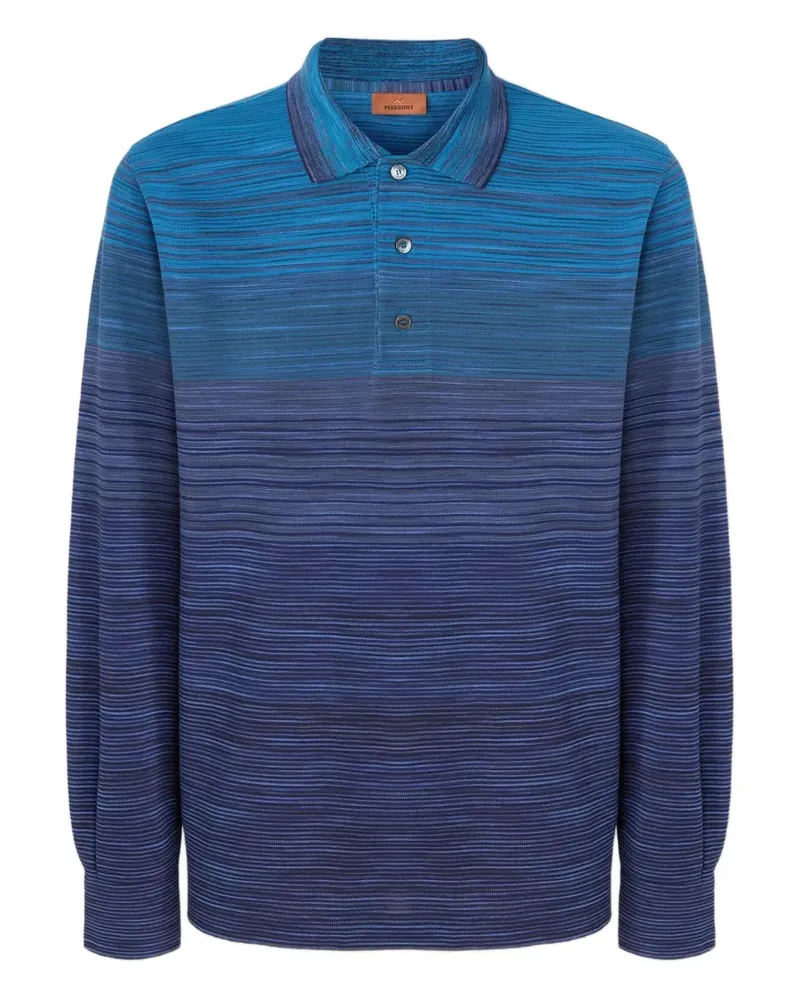 Missoni Poloshirt mit Ombré-Effekt - Blau Blau