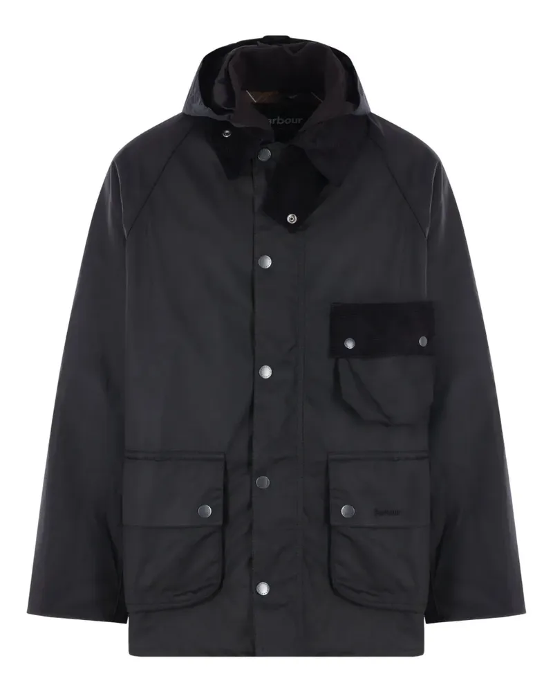 Barbour Modified Solway waxed coat - Schwarz Schwarz