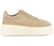 H-Stripes Sneakers mit Plateausohle - Nude