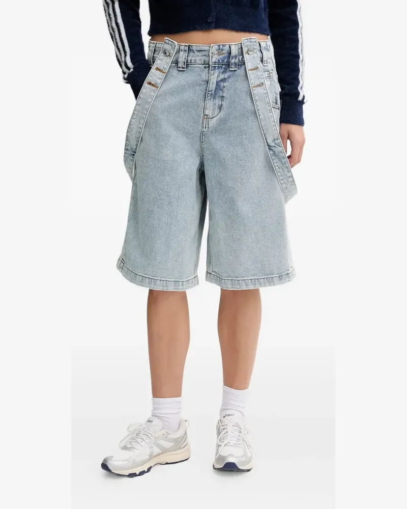 adidas x Jeremy Scott Jeans-Latzhose - Blau Blau