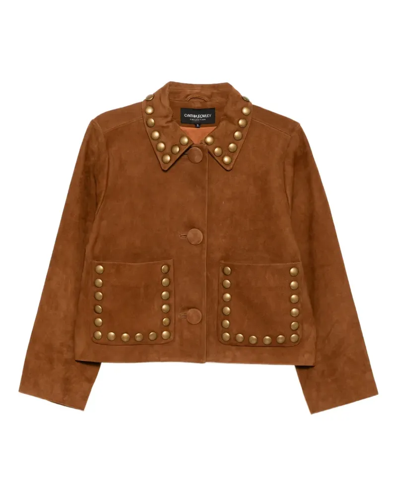 Cynthia Rowley Wildlederjacke mit Nieten - Braun Braun