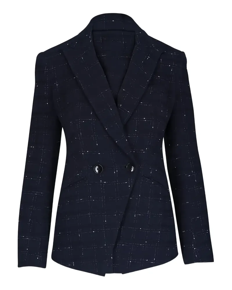 Veronica Beard checked double-breasted jacket - Blau Blau