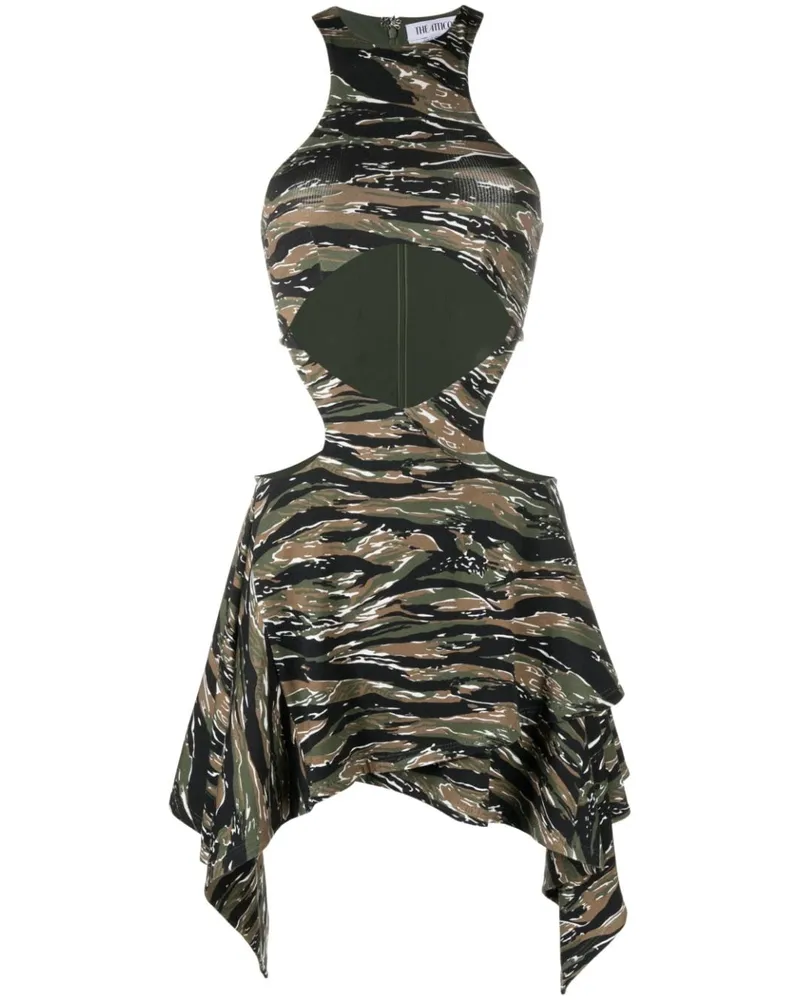 ATTICO Minikleid mit Camouflage-Print - Grün Grün