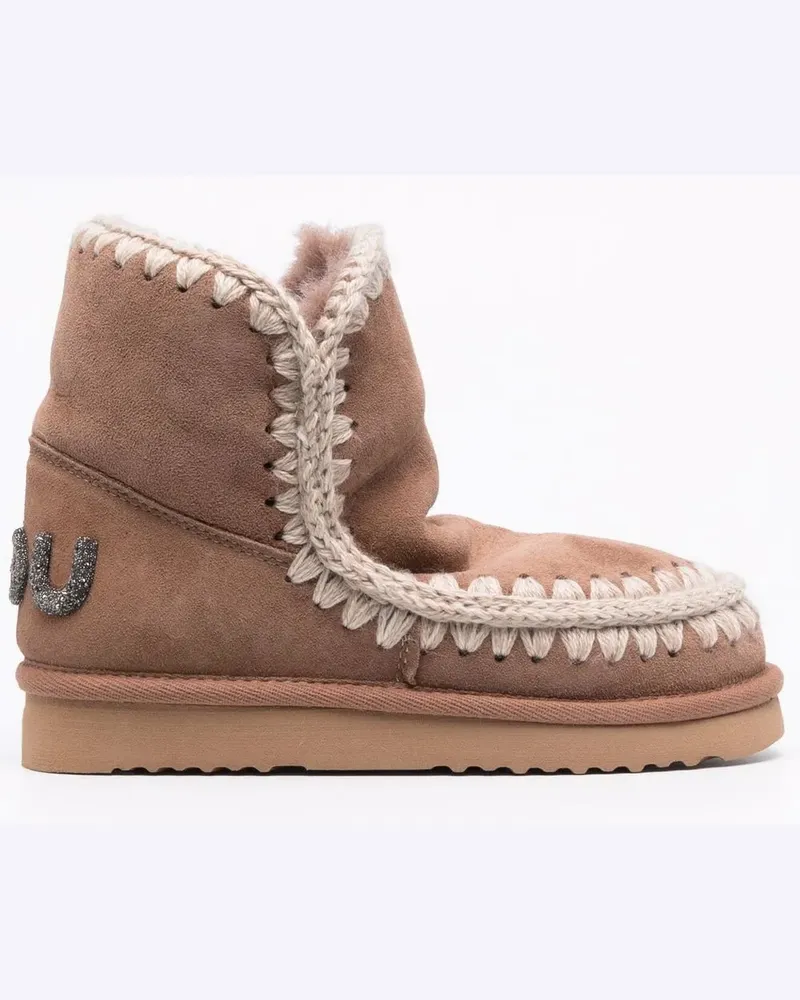 Mou Slip-on-Boots mit Kontrastnaht - Braun Braun