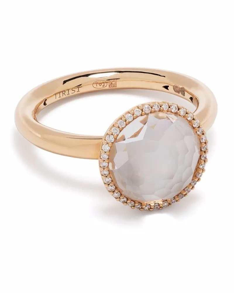 TIRISI 18kt Amsterdam Rotgold-Cocktailring mit Diamanten - Rosa Rosa
