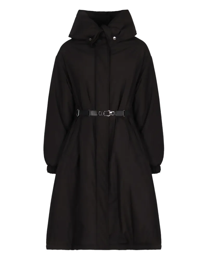 MOORER Eneida Parka mit Gürtel - Schwarz Schwarz