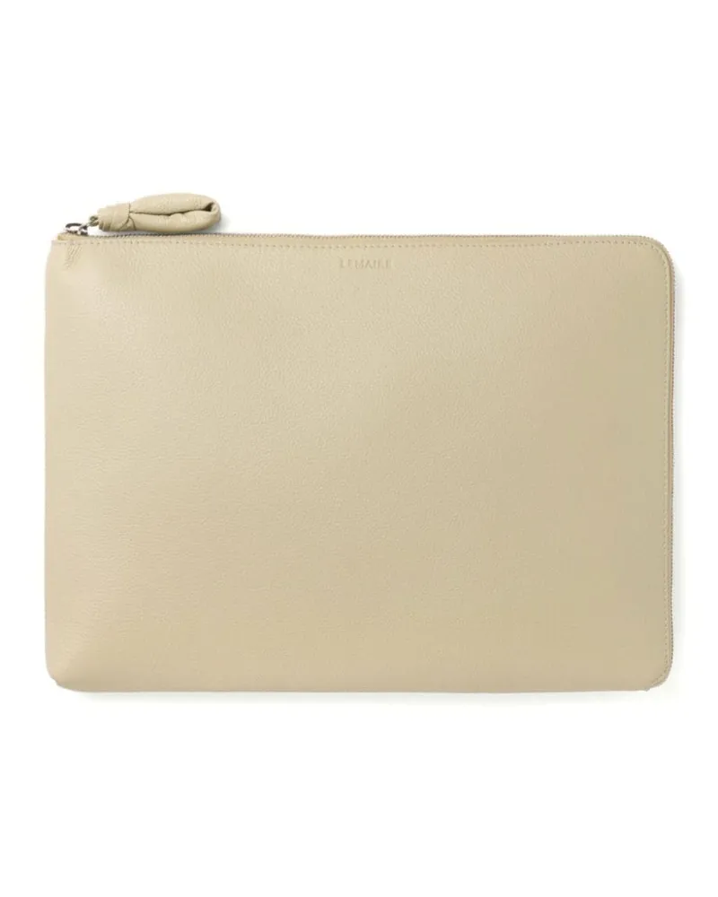 Christophe Lemaire Laptoptasche aus Leder - Nude Nude