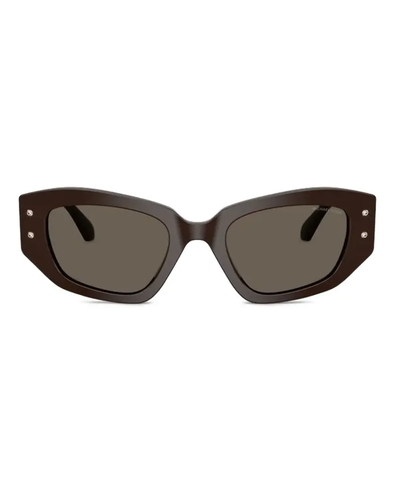 Michael Kors Le Praz Sonnenbrille mit geometrischem Gestell - Braun Braun