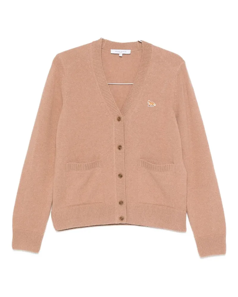 Kitsuné V-neck cardigan - Braun Braun