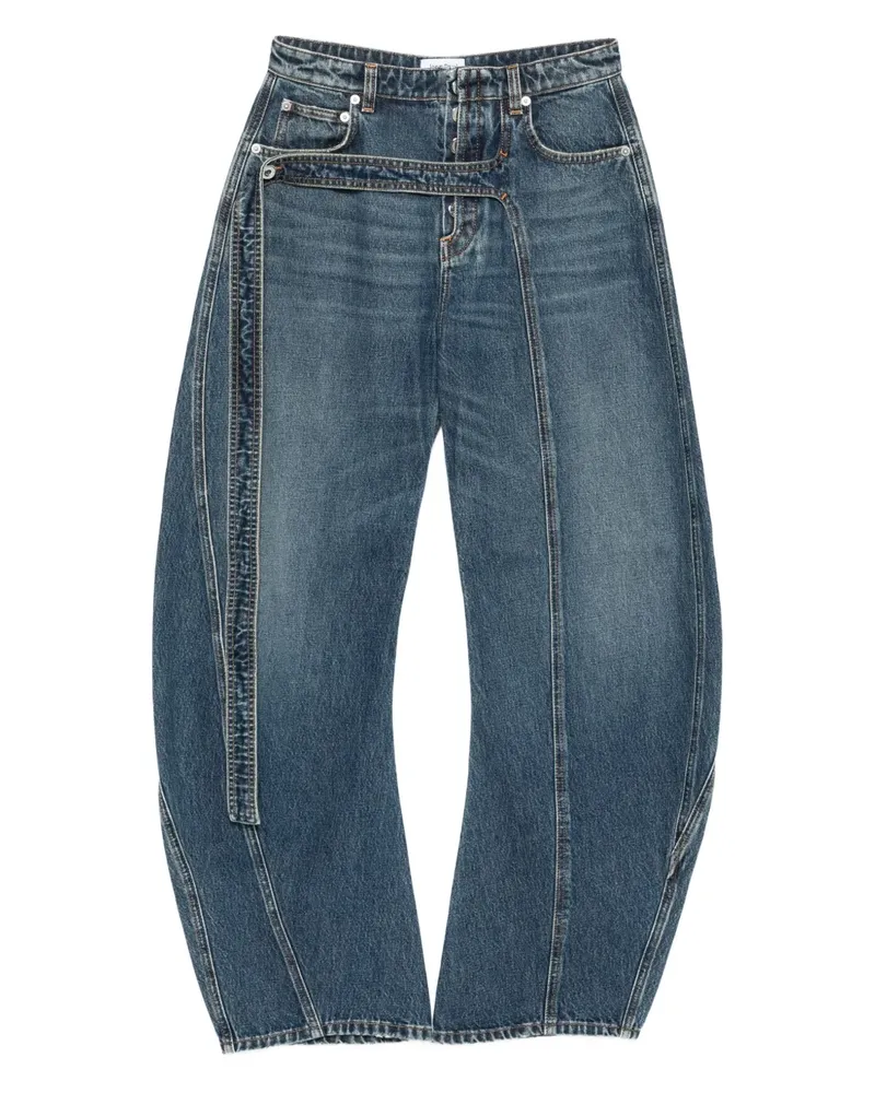 Jean Paul Gaultier Jeans mit Kontrasteinsätzen - Blau Blau