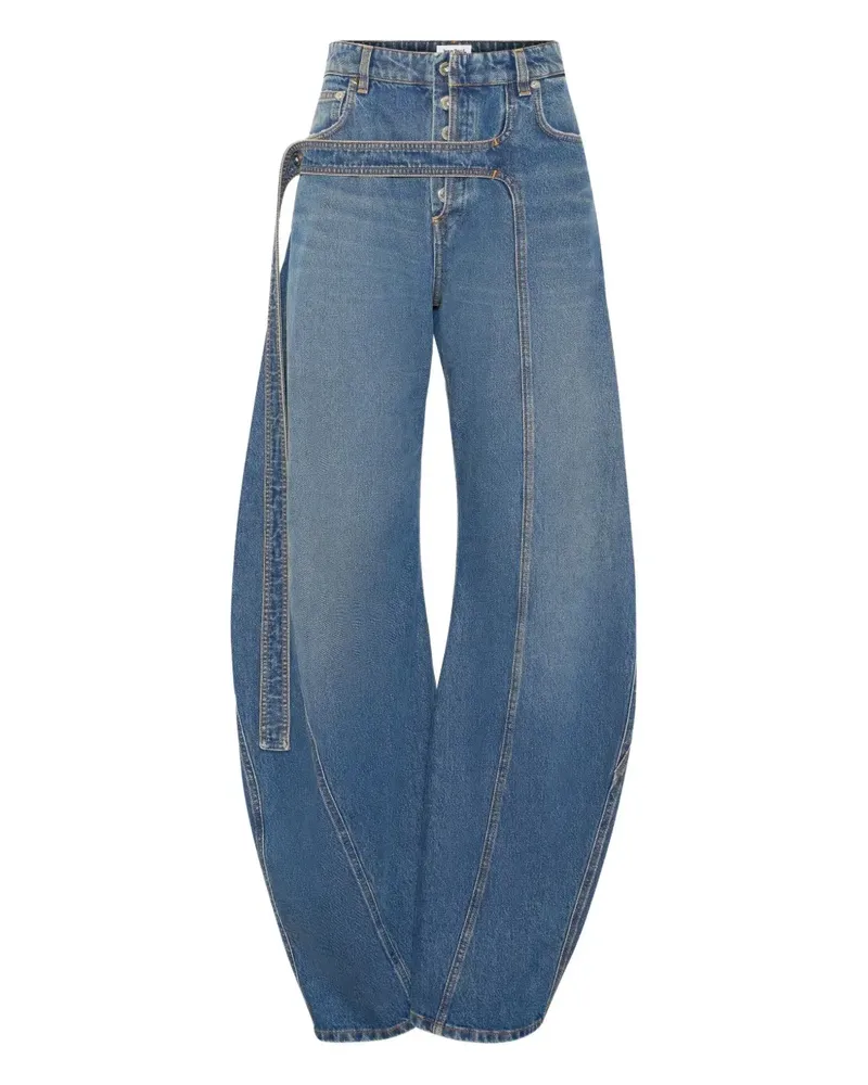 Jean Paul Gaultier Jeans mit Kontrasteinsätzen - Blau Blau
