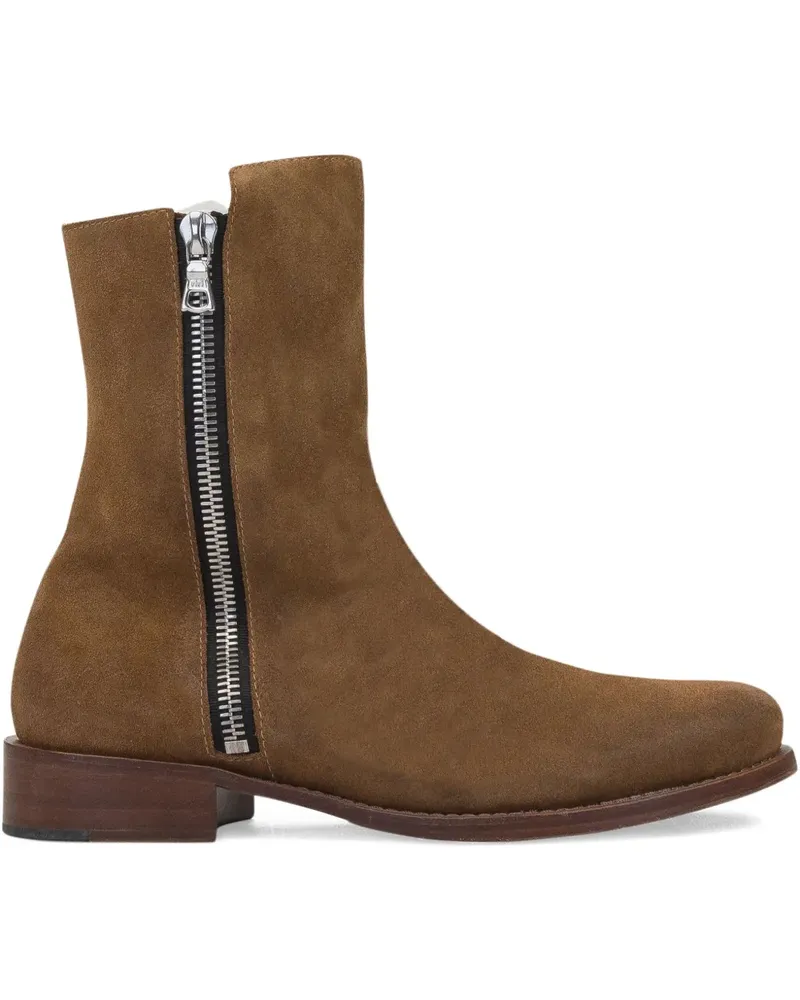 Amiri Wildlederstiefel mit Reißverschluss - Braun Braun