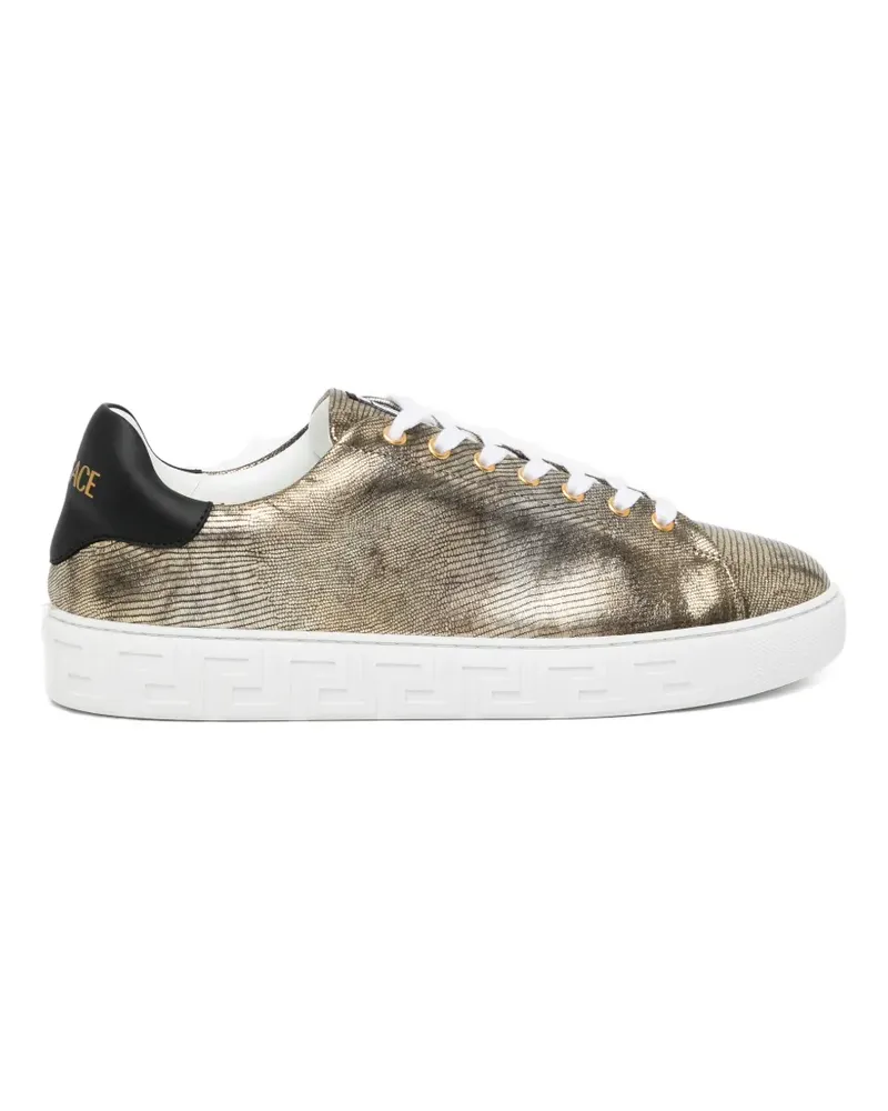 Versace lace-up trainers - Gold Gold