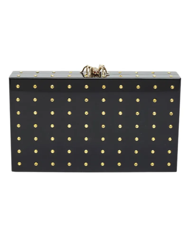 Charlotte Olympia crystal-embellished Pandora clutch bag - Schwarz Schwarz