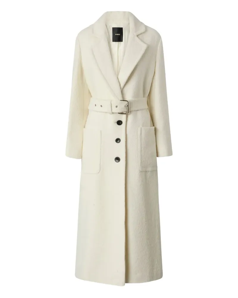 Pinko single-breasted belted coat - Weiß Weiß