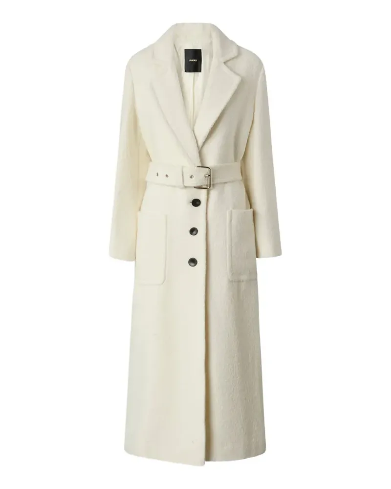 Pinko Mantel mit Gürtel - Weiß Weiß