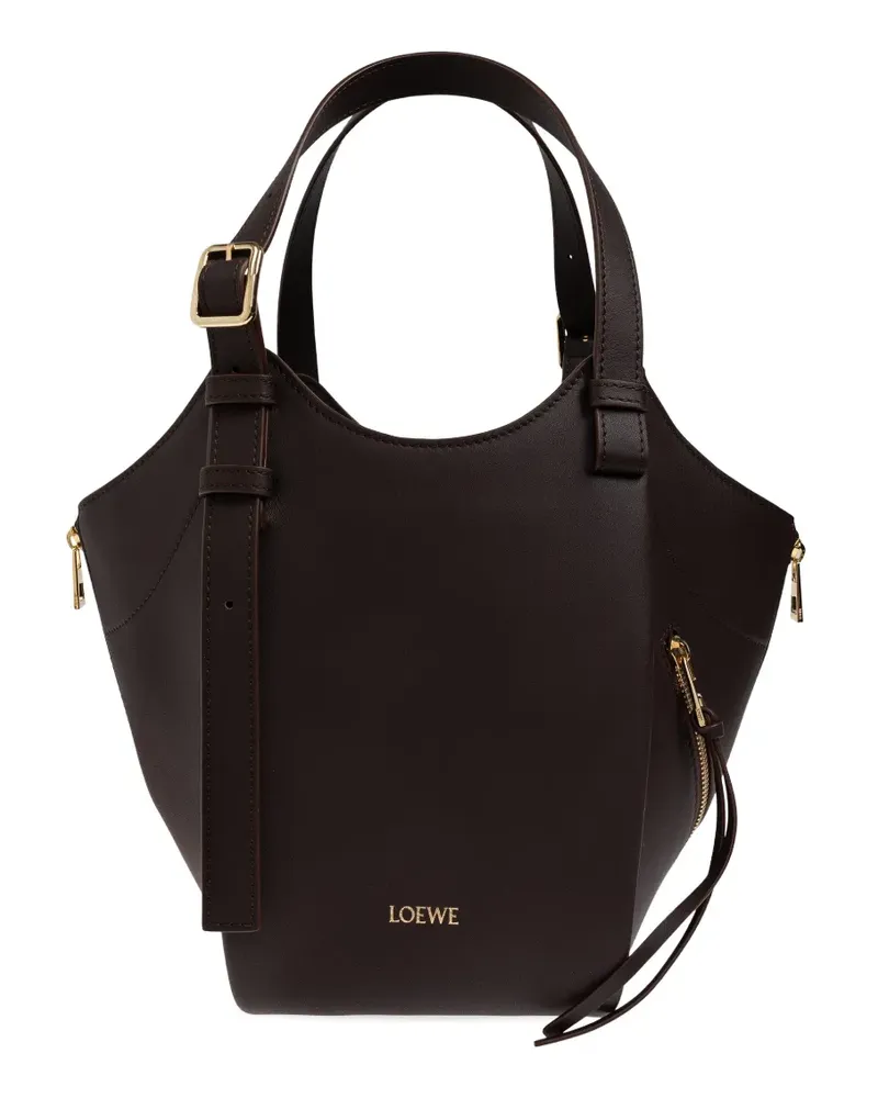 Loewe Hammock Flip leather tote bag - Braun Braun