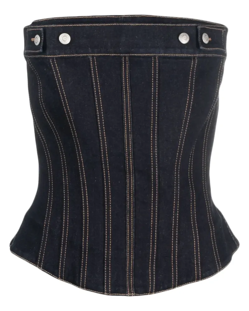 Alexander McQueen Korsett mit Reißverschluss - Blau Blau