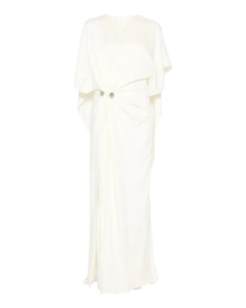 Brandon Maxwell draped cuff-link-detail dress - Nude Nude