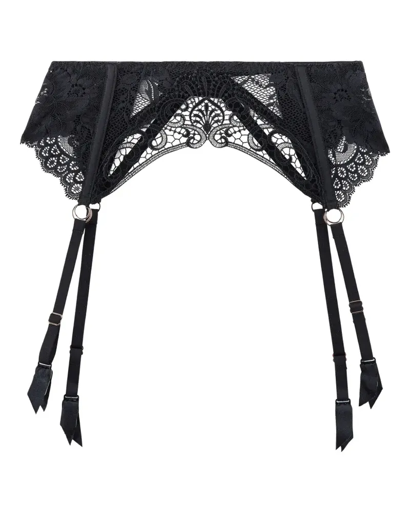 Aubade Night Bird Hosenträger mit Spitze - Schwarz Schwarz