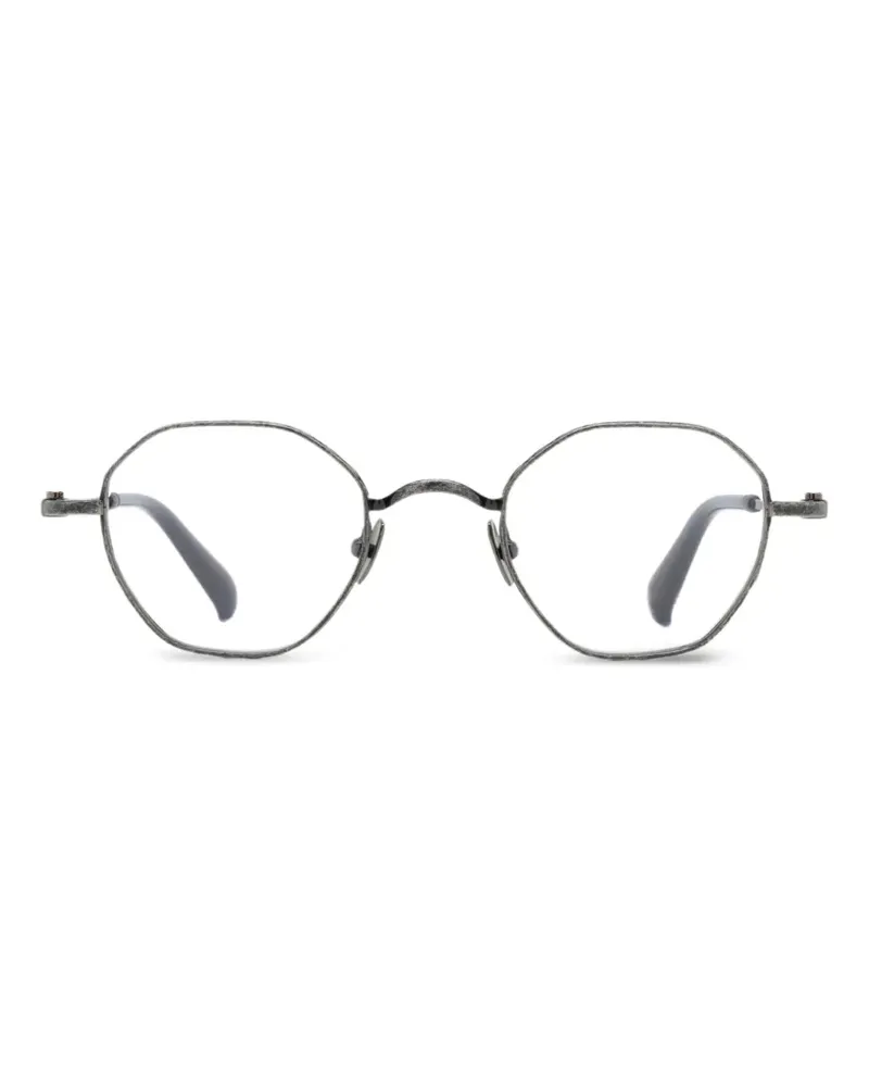 Yohji Yamamoto geometric-frame glasses - Grau Grau