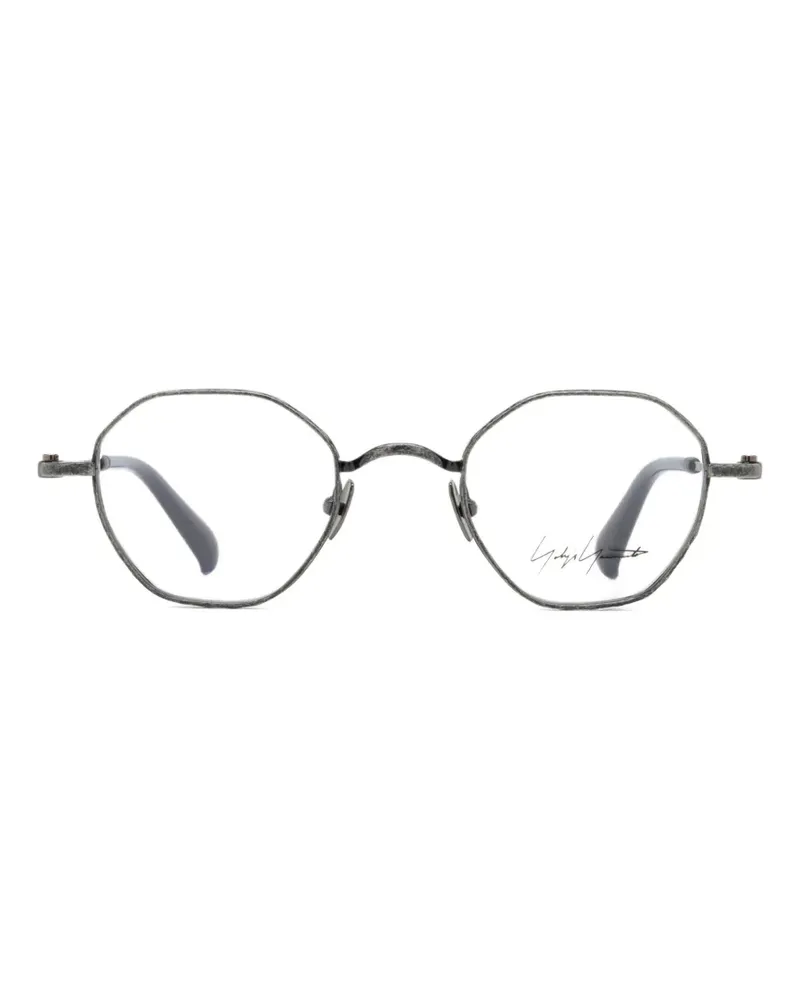Yohji Yamamoto geometric-frame glasses - Grau Grau