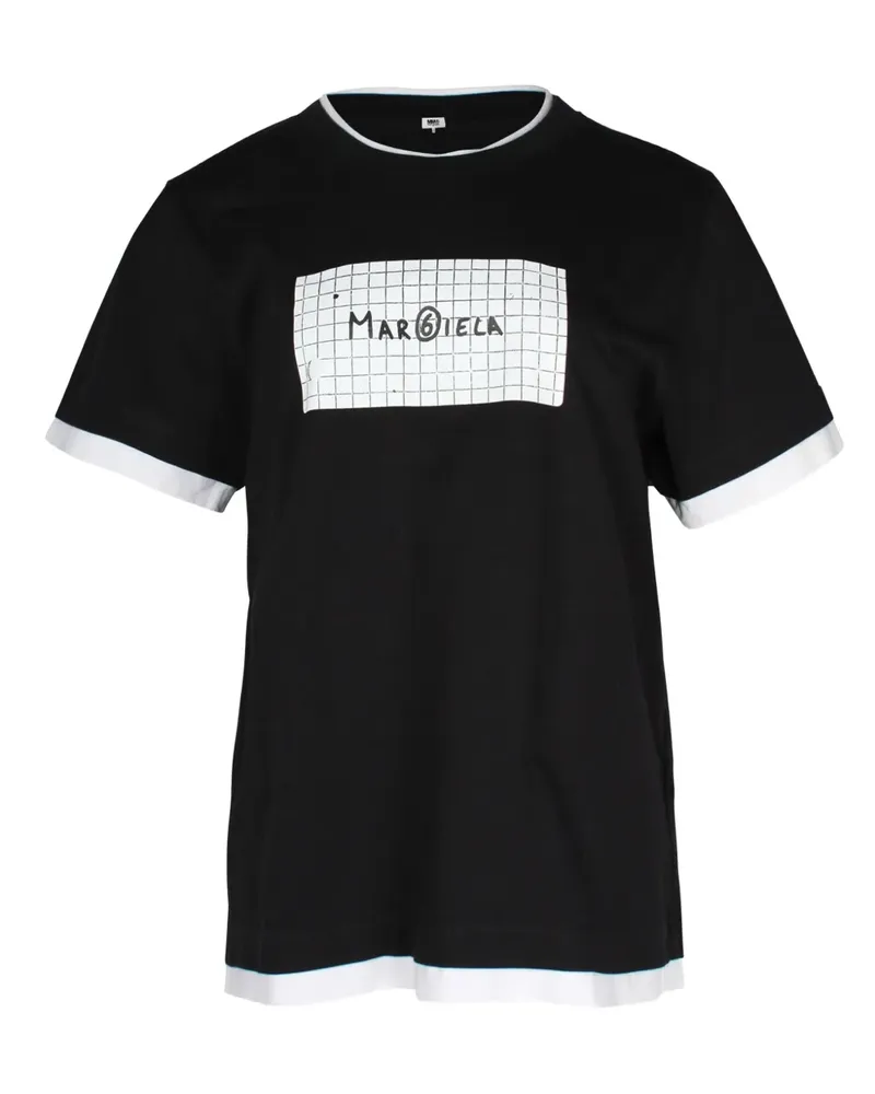 Maison Margiela T-Shirt mit grafischem Print - Schwarz Schwarz