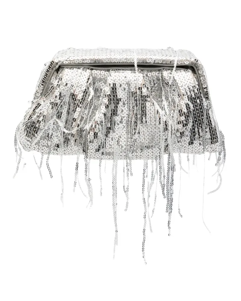 THEMOIRÈ Athena Clutch mit Pailletten - Silber Silber