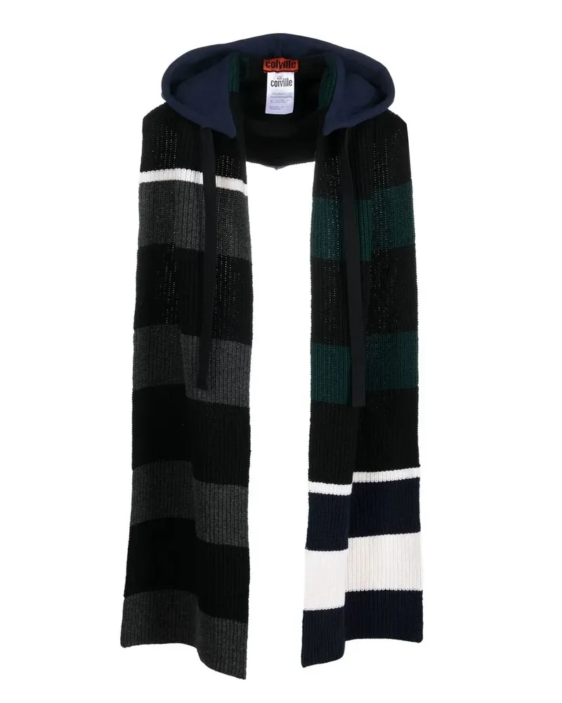 Colville Gestreifter Hoodie - Blau Blau
