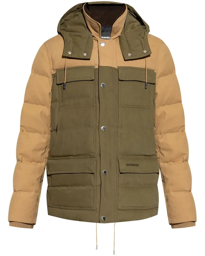 Dsquared2 Daunenjacke mit Kapuze - Grün Grün