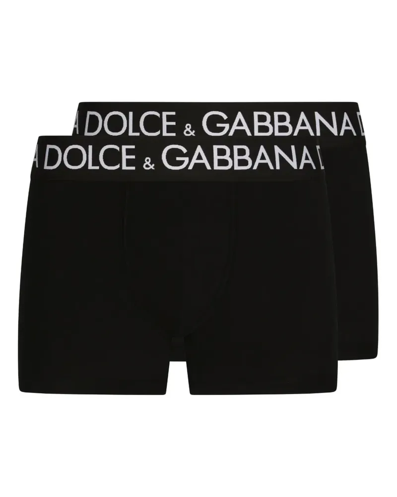 Dolce & Gabbana Boxershorts mit Logo (2er-Set) - Schwarz Schwarz
