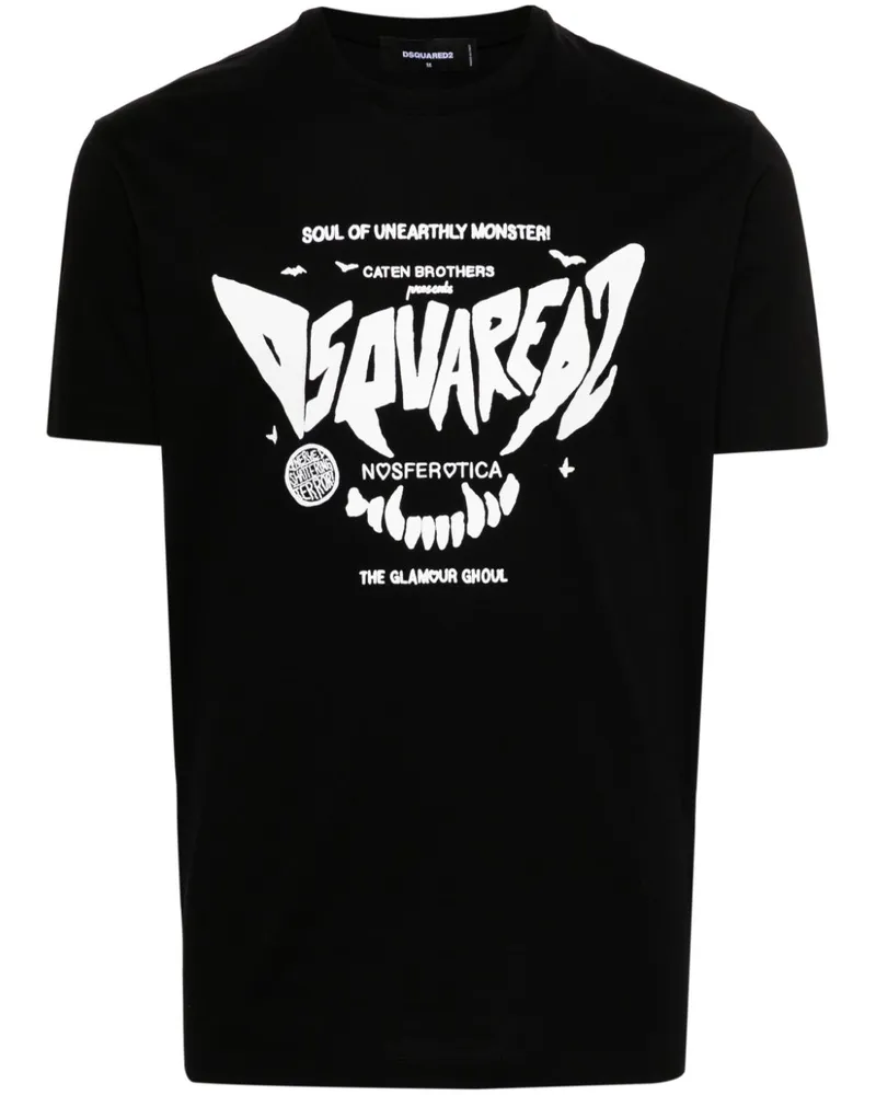 Dsquared2 T-Shirt mit Logo-Print - Schwarz Schwarz