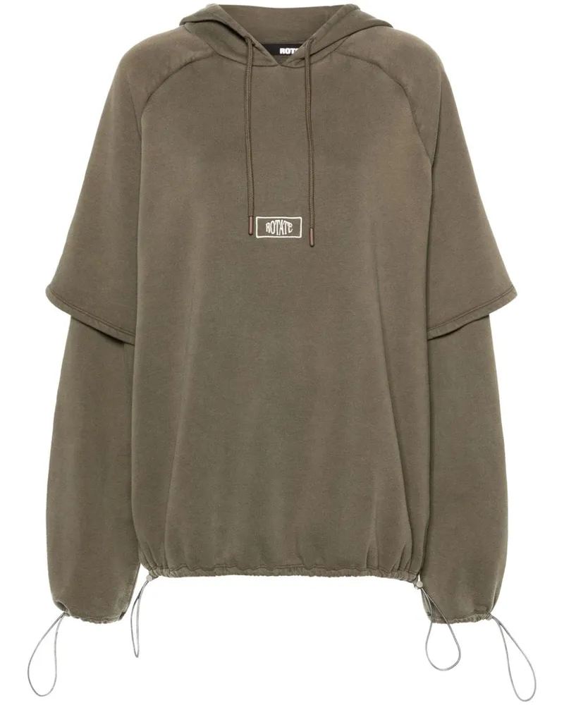 ROTATE Birger Christensen Enzyme Hoodie aus Bio-Baumwolle - Grün Grün
