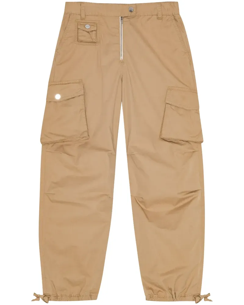 Ganni Cargohose mit Streifendetail - Nude Nude