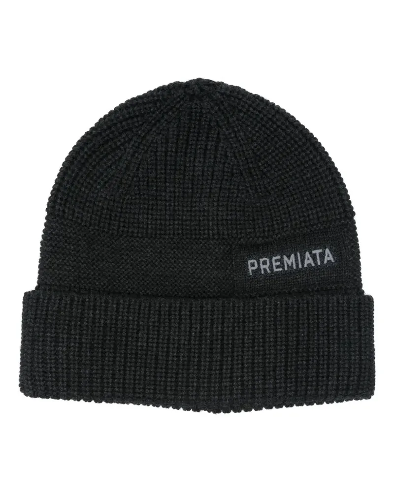 Premiata Gerippte Beanie - Grau Grau
