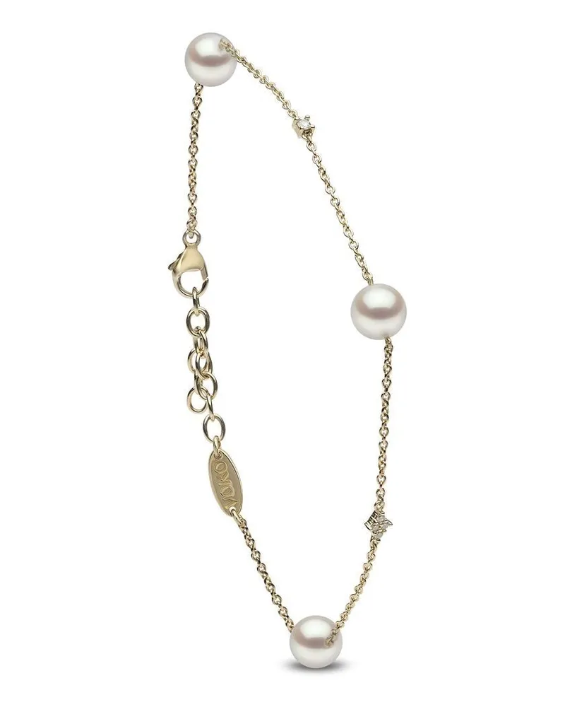 YOKO London 18kt Gelbgoldarmband mit Klassischer Akoya-Perle Gold