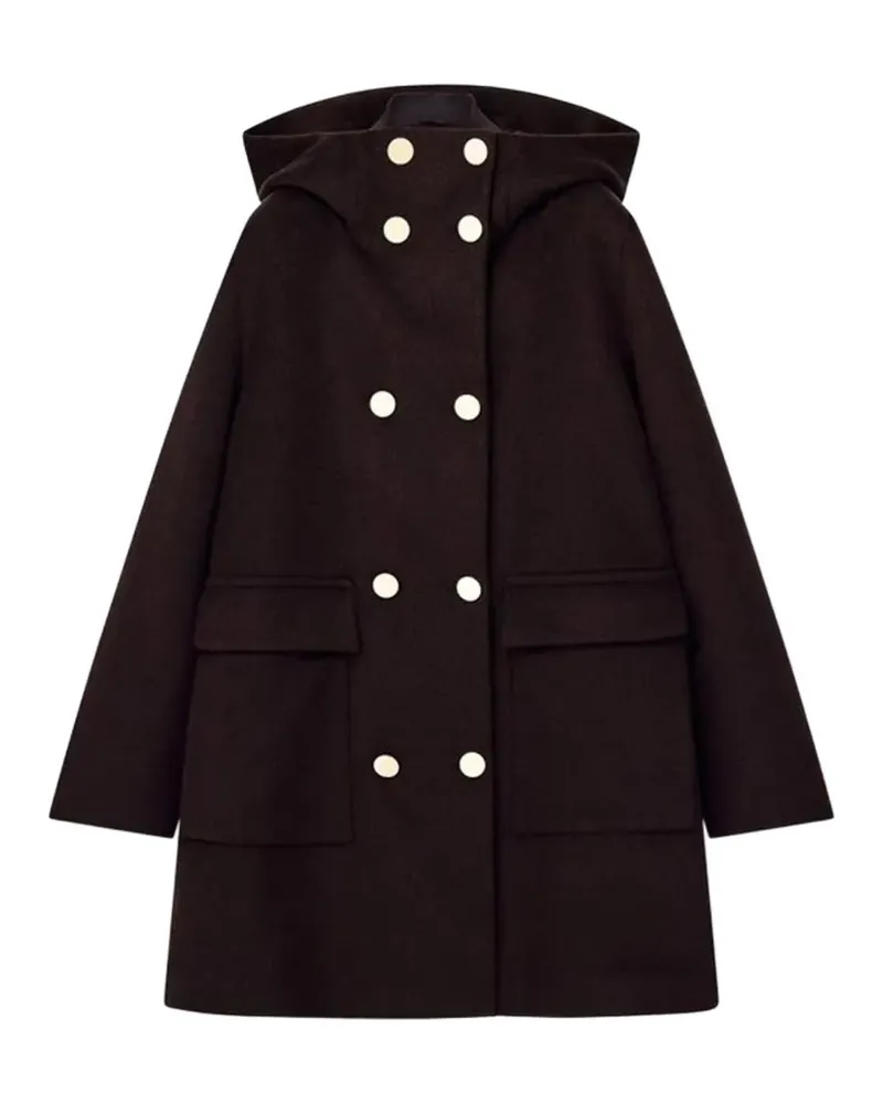 Armani Exchange double-breasted hooded coat - Braun Braun