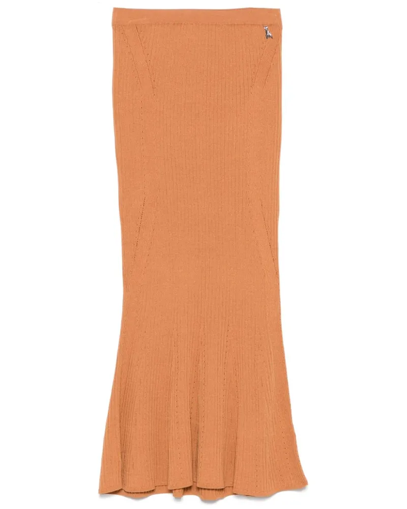 Patrizia Pepe Midirock aus geripptem Strick - Braun Braun