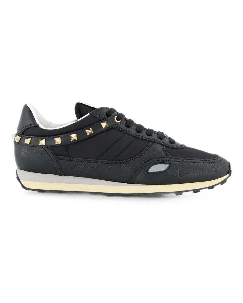Valentino Garavani Stud Up Sneakers aus Leder und Nylon - Schwarz Schwarz