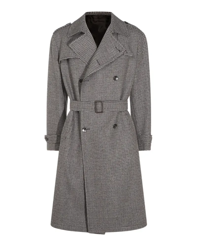 Tagliatore houndstooth double-breasted coat - Grau Grau