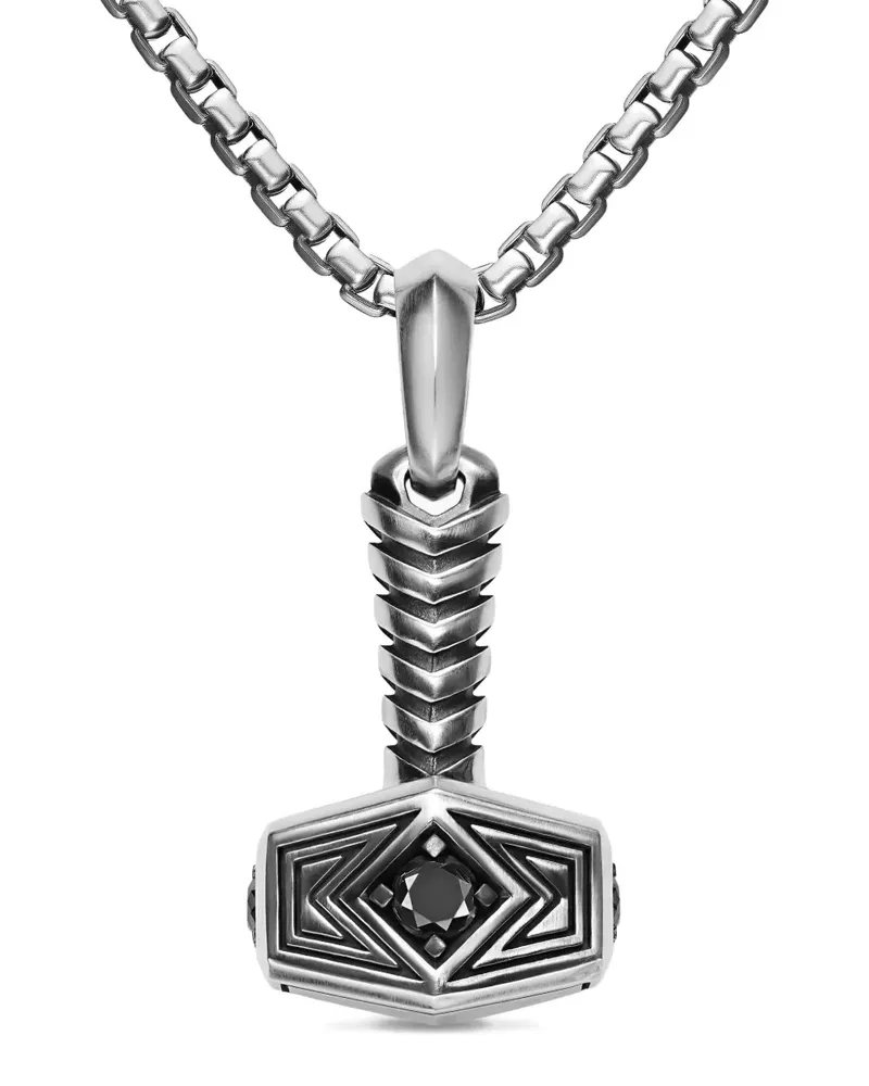 David Yurman Thor Hammer Amulett - Silber Silber