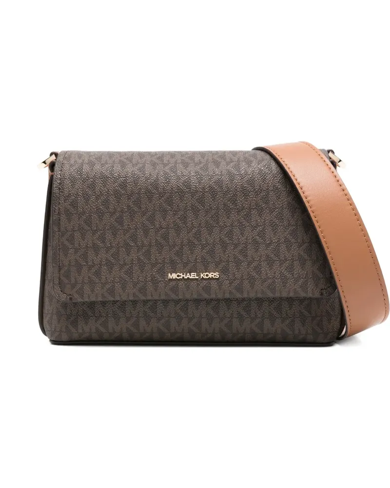 Michael Kors Kleine Nessa Umhängetasche mit Monogramm - Braun Braun