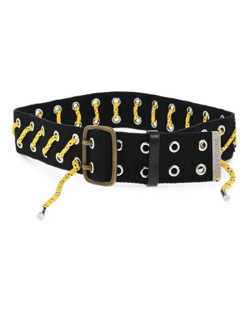 Dsquared2 grommet lace-up belt - Schwarz Schwarz