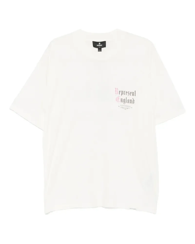 REPRESENT logo-print short-sleeve T-shirt - Nude Nude