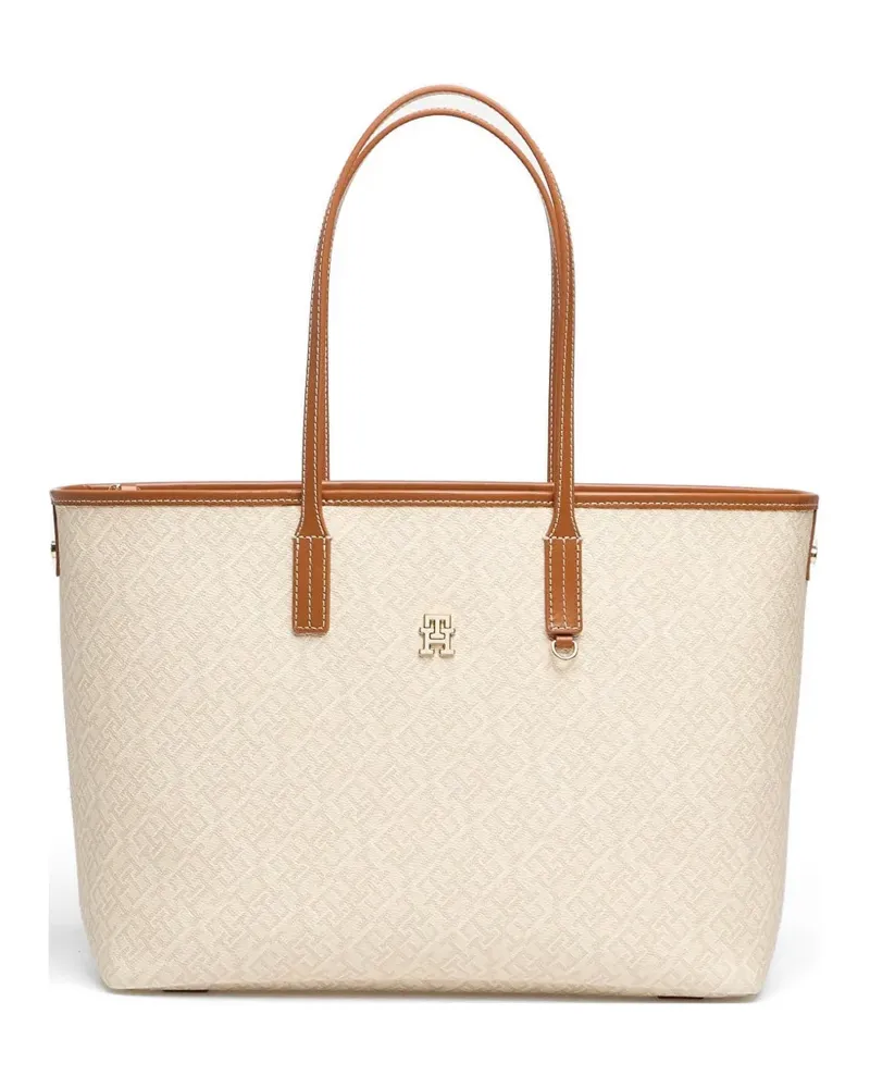 Tommy Hilfiger Shopper mit Monogrammmuster - Nude Nude