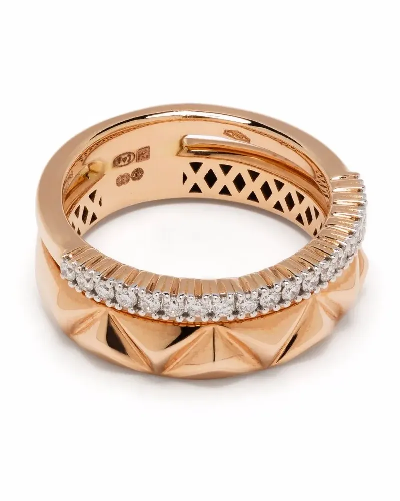 TIRISI 18kt Monte Carlo Rotgoldring mit Diamanten - Rosa Rosa