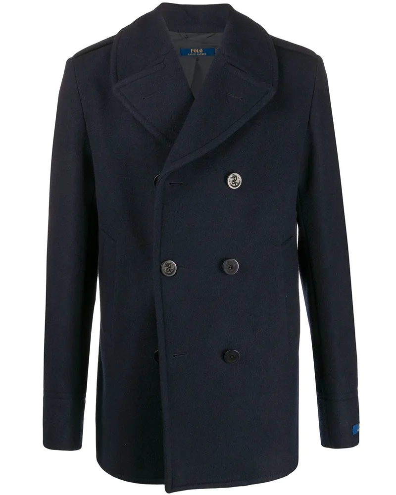 Ralph Lauren Doppelreihiger Kurzmantel - Blau Blau