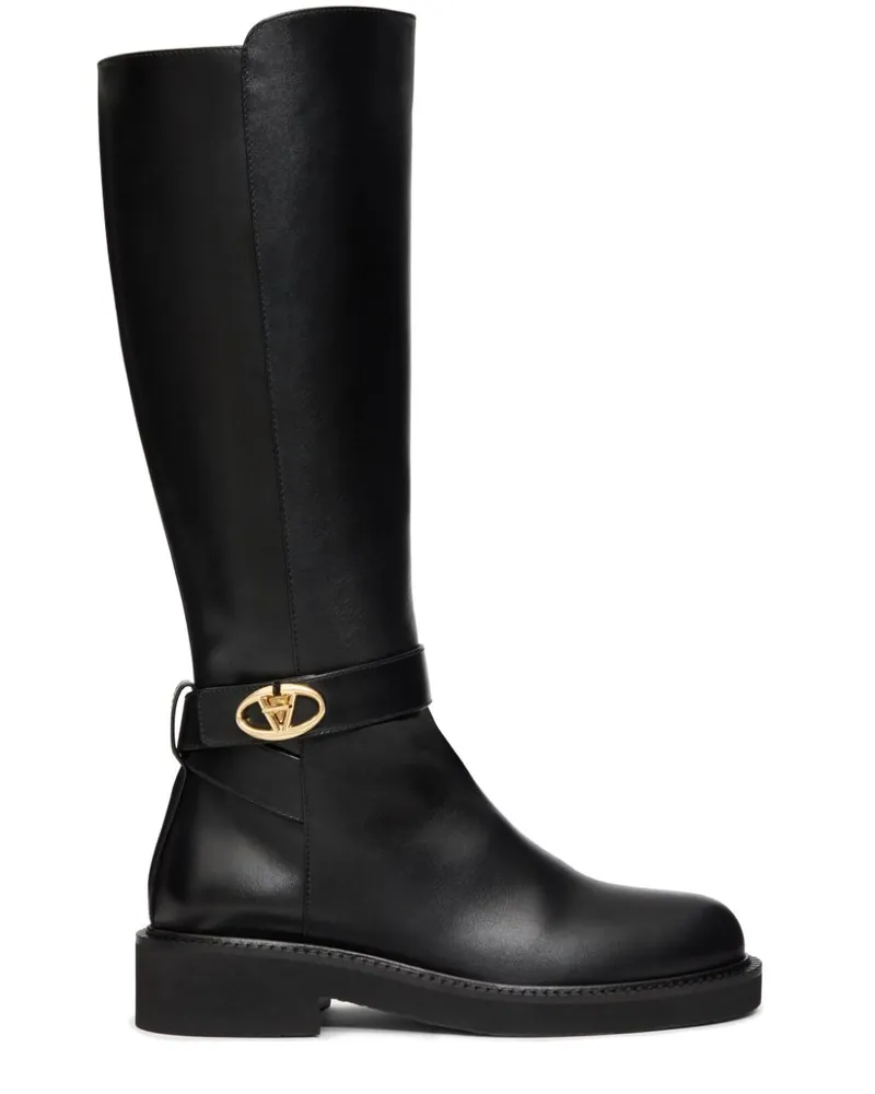 Valentino Garavani VLogo Locker Stiefel 40mm - Schwarz Schwarz