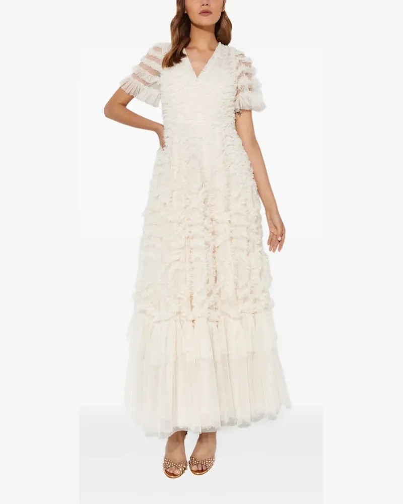 Needle & Thread Maxikleid mit Rüschen - Nude Nude