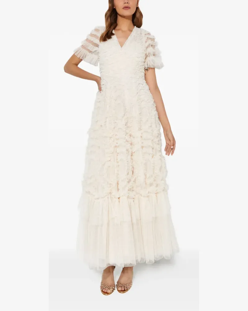 Needle & Thread Verity ruffled maxi dress - Nude Nude